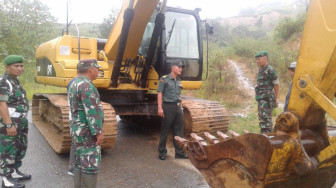 Kodim Kerinci Kerahkan Alat Berat di Lokasi TMMD 104