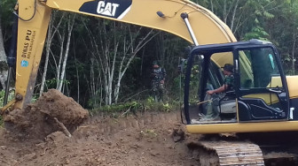 Pekerjaan TMMD ke 104 Kodim 0417/Kerinci Buka Jalan