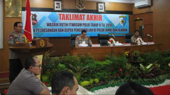 Kapolda Jambi Tutup Pelaksanaan Wasrik Rutin Itwasum Polri