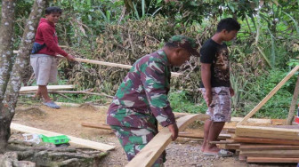 Bedah Rumah TMMD 105 Kodim 0415/Batanghari Dimulai