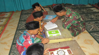 TMMD Ingin Anak-Anak Ladang Peris Rajin Shalat dan Pintar Mengaji