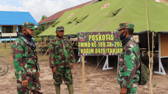 Pastikan Persiapan Pelaksanaan TMMD, Dandim Tanjab Tinjau Pos Kotis