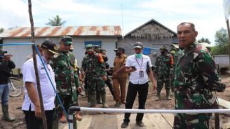 Pembangunan Sumur Bor Program TMMD Kodim 0419/Tanjab Juga Ditinjau oleh Tim Wasev Mabesad