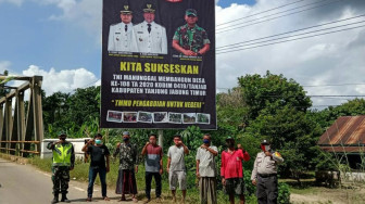 Kehadiran Satgas TMMD di Labuhan Pering Mampu Bangkitkan Kembali Budaya Gotong Royong