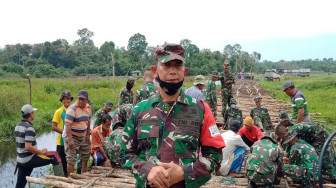 Pekerjaan Jalan Penghubung Desa Sungai Terap dan Sungai Gelam Selesai 90 Persen