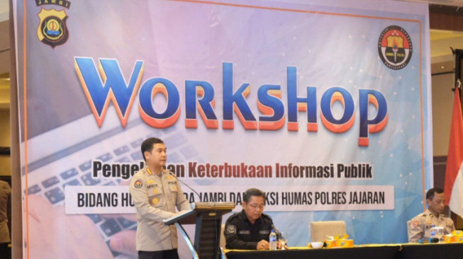 Humas Polda Jambi Gelar Workshop Pengelolaan Keterbukaan Informasi Publik