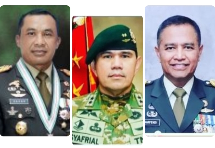 Tiga Putra Minangkabau Jadi Pangdam, Pertama Dalam Sejarah TNI