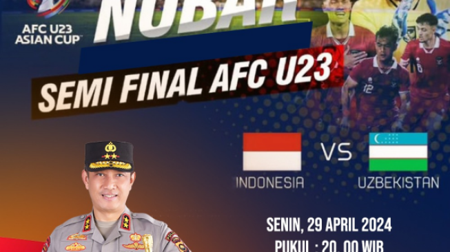 Polda Jambi Gelar Nobar Piala Asia U-23