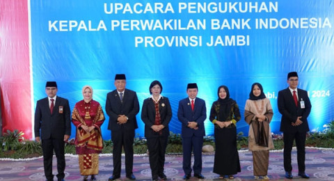 Warsono Resmi Dikukuhkan sebagai Kepala Perwakilan Bank Indonesia Provinsi Jambi