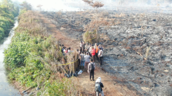 Ditreskrimsus Polda Jambi Cek Titik Api di Perbatasan Jambi - Sumatra Selatan