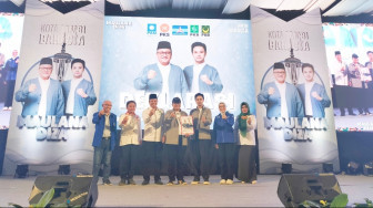 Lima Partai Deklarasi Usung Maulana - Diza di Pilwako Jambi 2024, Para Pendukung Membludak