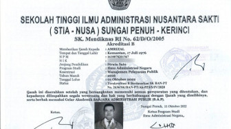 Diduga Pakai Ijazah SMP Orang Lain, Anggota DPRD Provinsi Jambi Ini Malah Punya Ijazah Sarjana