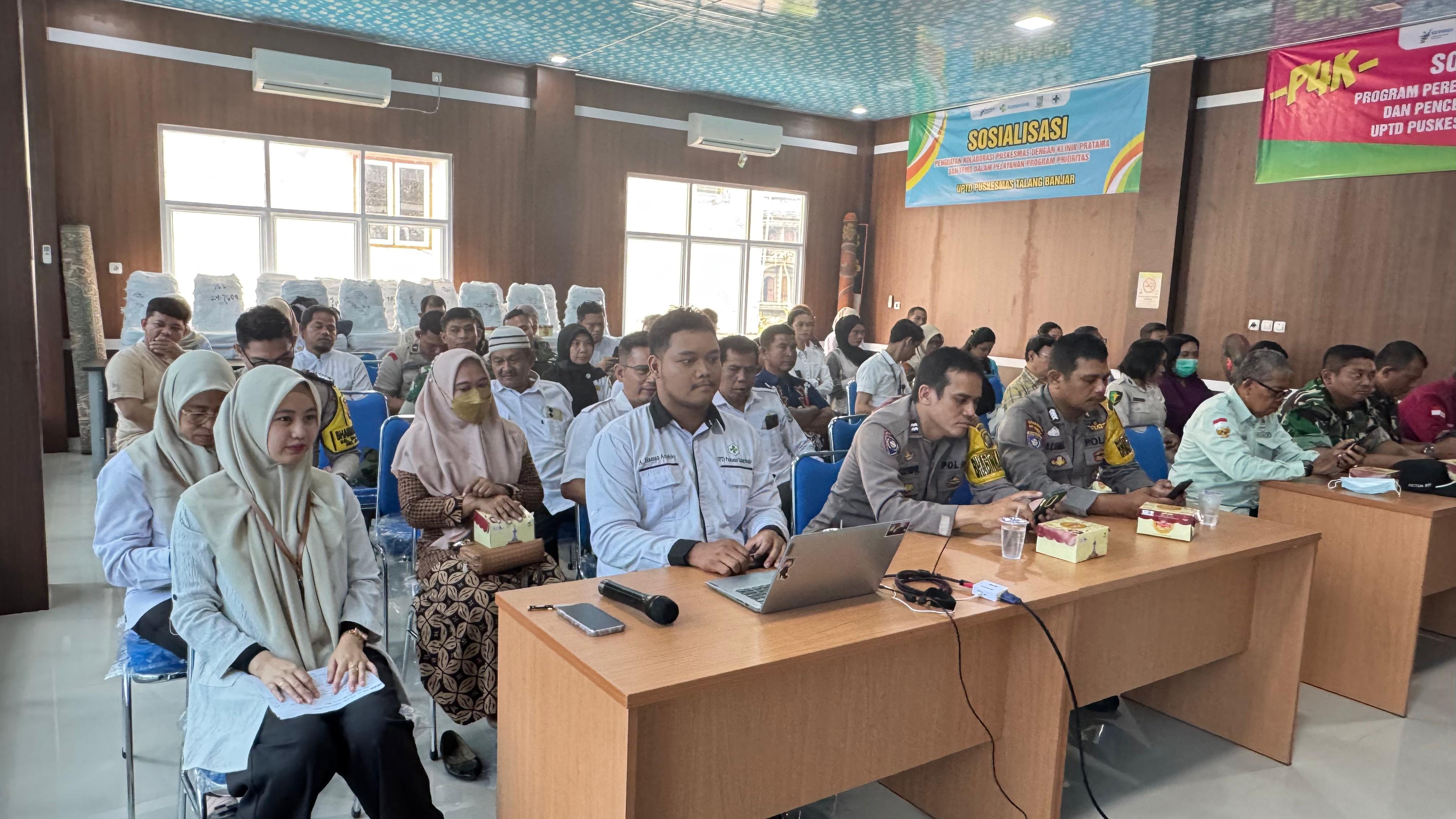 Puskesmas Talang Banjar Gelar Forum Konsultasi Publik di Aula Puskemas  Rabu  (30/10). Foto: AM