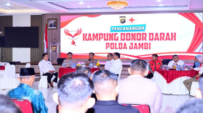 Polda Jambi Jadi Polopor Kampung Donor Darah Pertama di Indonesia