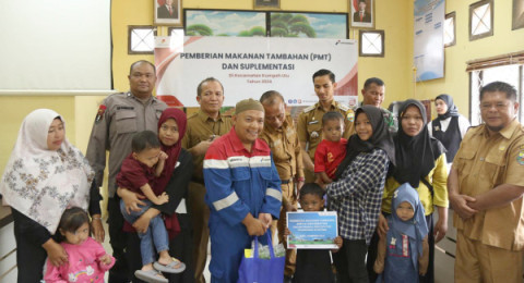 Program PMT Pertamina EP Jambi Dukung Percepatan Penurunan Stunting di Kumpeh Ulu