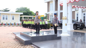 Polda Jambi Cek kesiapan Personel Pengamanan TPS di Sejumlah Kabupaten Provinsi Jambi.