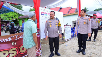 Polda Jambi Pantau Langsung Kegiatan Pemungutan Suara Di Kabupaten Bungo.