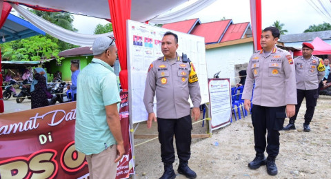 Polda Jambi Pantau Langsung Kegiatan Pemungutan Suara Di Kabupaten Bungo.