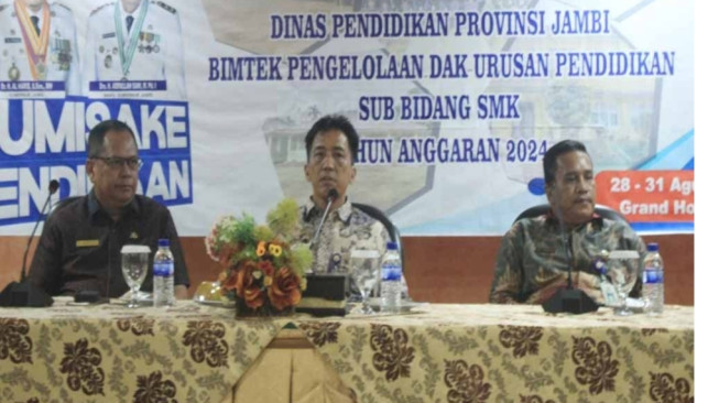 Disdik Provinsi Jambi Gelar Bimtek Pengelolaan DAK Urusan Pendidikan Sub Bidang SMK Tahun Anggaran 2024