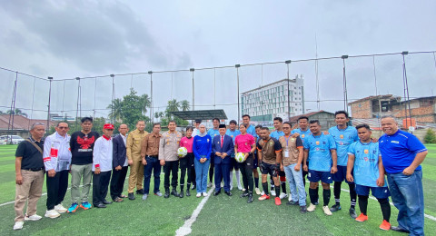 Polda Jambi Hadiri Pembukaan Tournament Mini Soccer Antar Jurnalis, Meriahkan HUT LKBN Antara