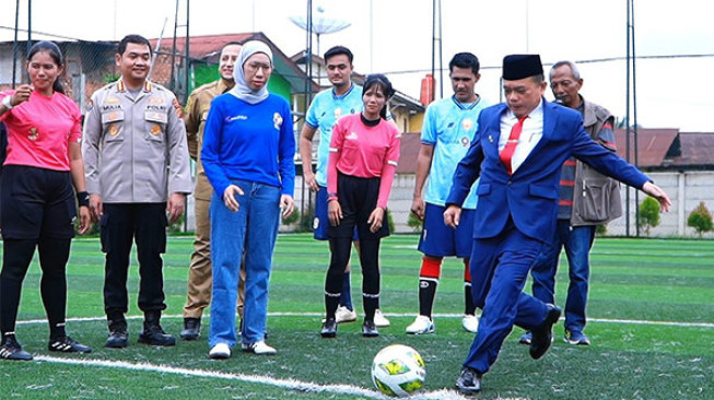 Puluhan Wartawan Jambi Ikuti Turnamen Mini Soccer HUT 87 LKBN Antara