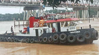 Ditpolairud Polda Jambi Periksa Sepuluh Saksi Insiden Tongkang Tabrak Tiang Jembatan