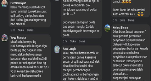 Kasus Amrizal Dihentikan ? Polda Jambi Membantah…