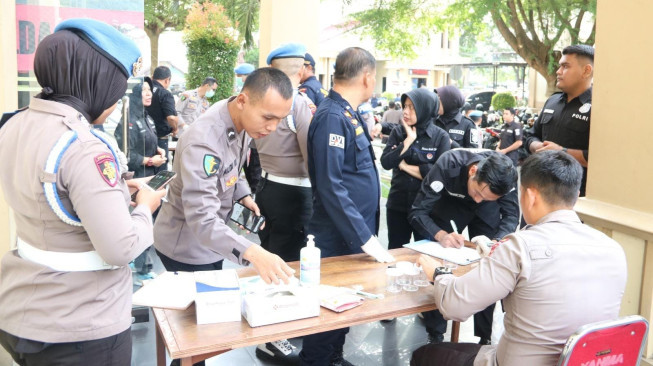 Tegakkan Disiplin, Bid Propam Polda Jambi Laksanakan Giat Gaktibplin Bagi Personel