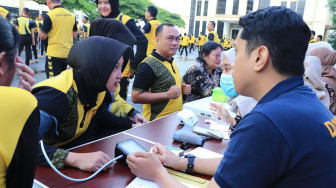 Pastikan Personel Prima Dalam Menjalankan Tugas Bid Dokkes Polda Jambi Gelar Pemeriksaan Kesehatan