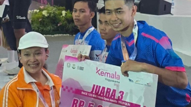 Dua Atlet Polda Jambi Naik Podium di Tour Of Kemala 2025