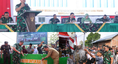 Pastikan Program TNI AD Manunggal Air Berdampak Pada Rakyat, Kasad Resmikan Sumur Bor di Jambi