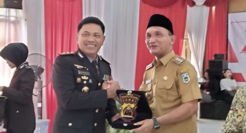 Bupati Sarolangun Hadiri Puncak Perayaan HUT Bhayangkara di Polres Sarolangun