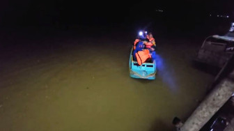 Tabrakan Kapal di Desa Sungai Jeruk, Satu Orang Hilang