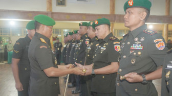 Danrem 042/Gapu Pimpin Sertijab Pejabat Utama dan Komandan Satuan