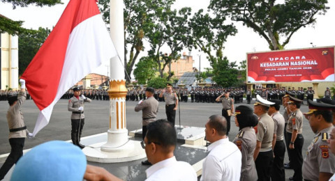 Tingkatkan Semangat Patriotisme, Polda Jambi Gelar Upacara Kesadaran Nasional Awal Tahun 2026