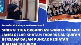 Membumikan Al-Qur'an, TP-PKK, BKMT, dan DWP Muaro Jambi Gelar Tadarus Bersama hingga Khatam