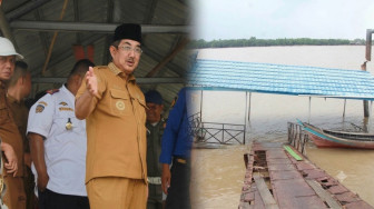 Dermaga Apung Tanjung Senjulang Ambruk, Bupati Anwar Sadat Janji Perbaikan Secepatnya