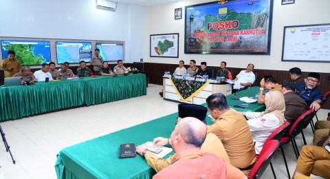 Kapolda Jambi Ikuti Zoom Meeting Presiden RI Bahas Kesiapsiagaan Karhutla