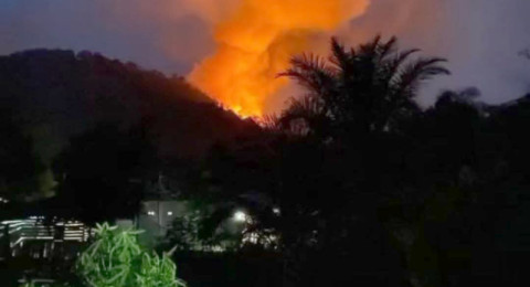 Kebakaran Lahan di Muara Siau Sudah 10 Hari, Api Belum Padam