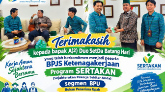 ASN Peduli, Asisten II Setda Batang Hari Daftarkan Enam Pekerja Rentan dalam Program SERTAKAN BPJS Ketenagakerjaan