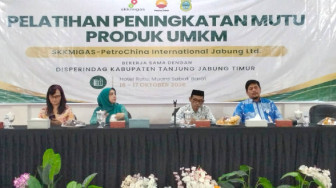 Gelar Pelatihan Mutu Produk bagi 25 UMKM Tanjabtim, SKK Migas-PetroChina Gandeng Pakar Denasty Academy